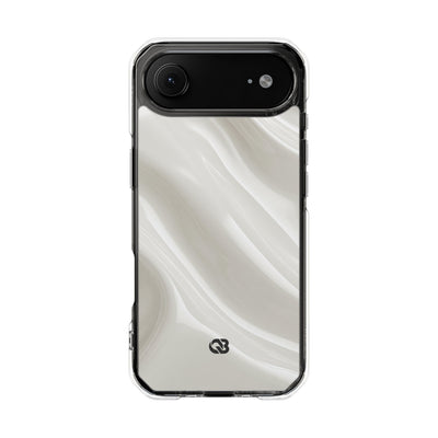 Liquid Enamel Fold · Clear Impact Magnetic Phone Case for iPhone ·  White