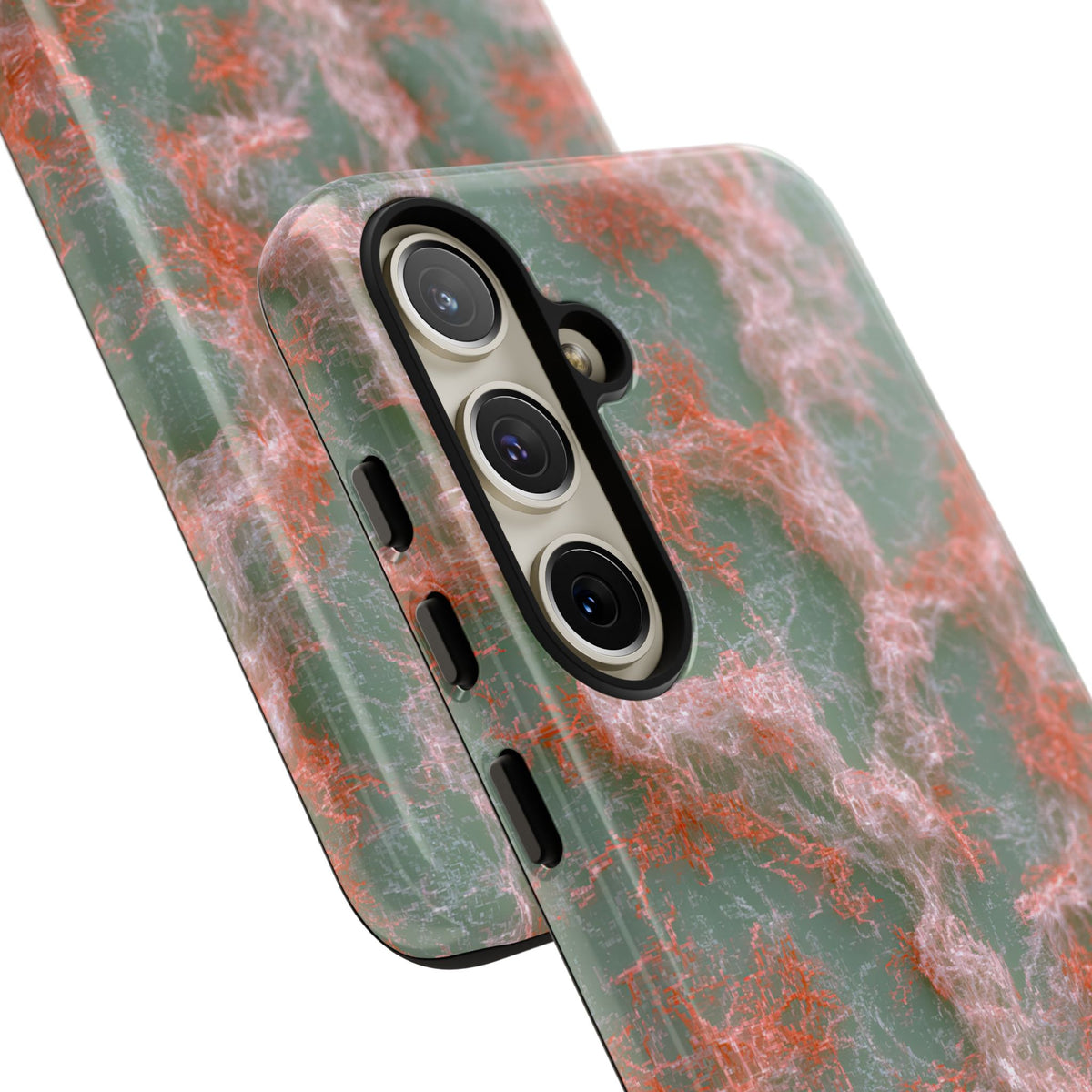 Coral Pixel Matrix · Tough Phone Case for Samsung · Green
