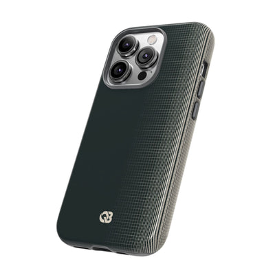 Grey Tough Phone Case for iPhone - Charcoal Tech Grid