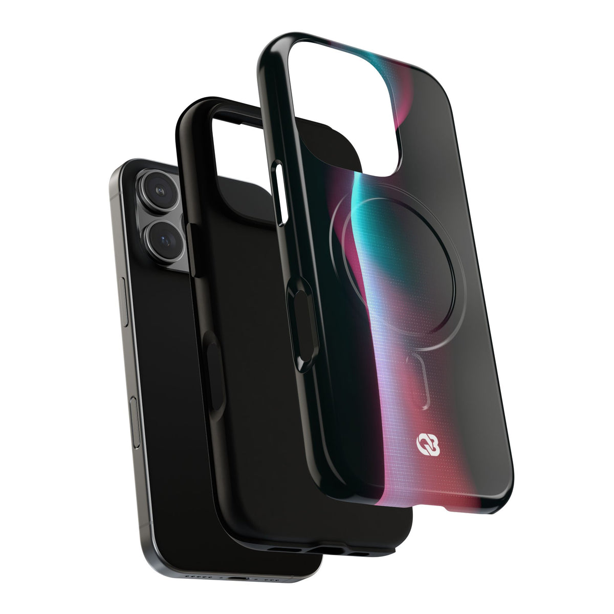 Neon Pixel Flow · Tough 2.0 Magnetic Phone Case for iPhone · Black