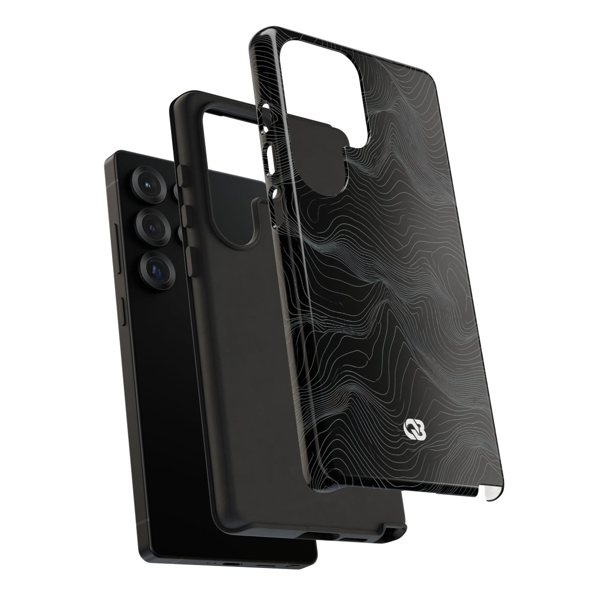 Obsidian Contour Elevation · Tough Phone Case for Samsung · Black