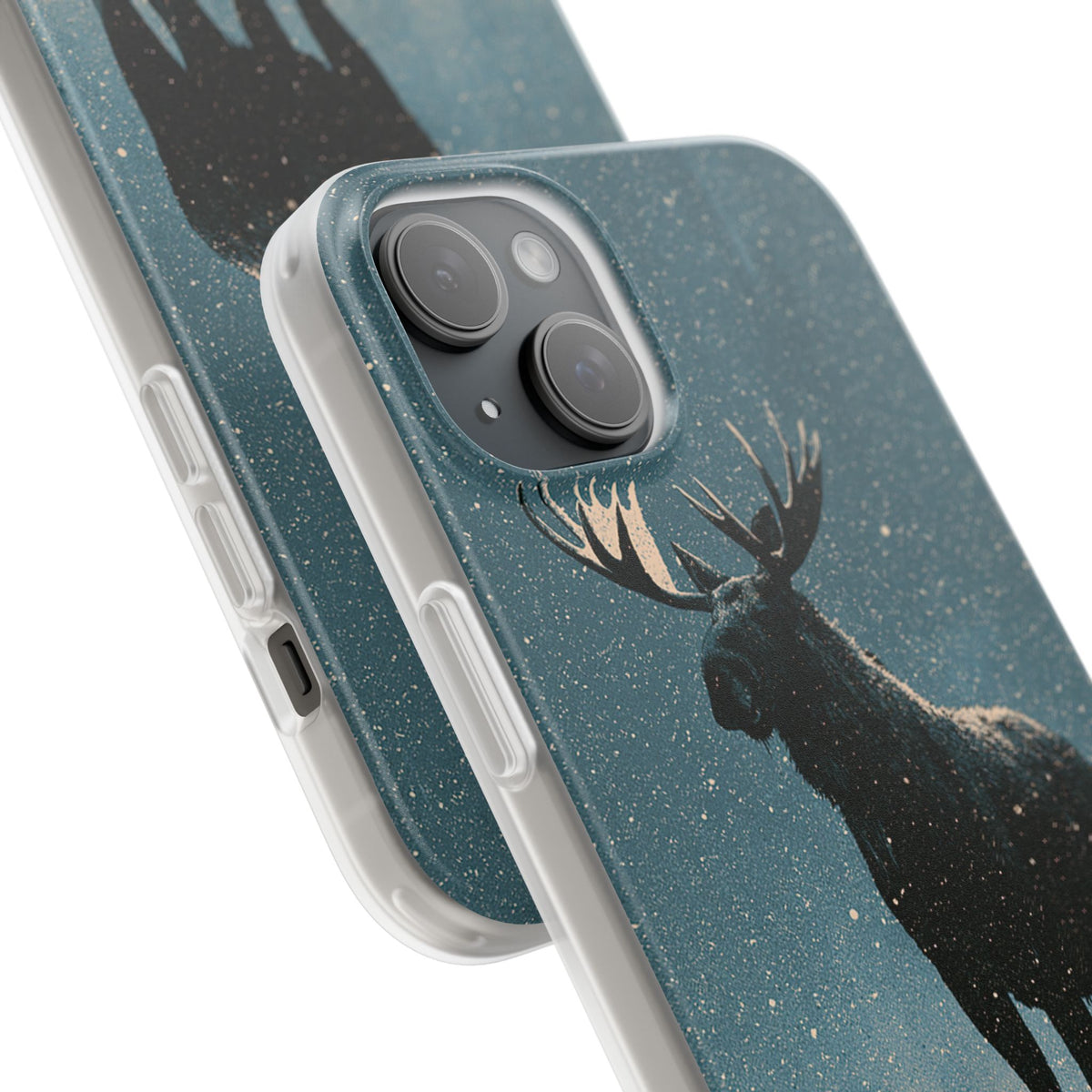 Nordic Boreal Moose · Lite Phone Case for iPhone ·  Blue