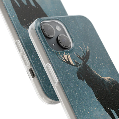 Nordic Boreal Moose · Lite Phone Case for iPhone ·  Blue