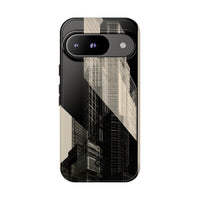 Beige Tough Phone Case for Google Pixel - Monolith Urban Grid