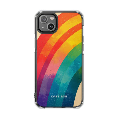 Texturierter Regenbogenbogen iPhone 14 Plus Case - Impact