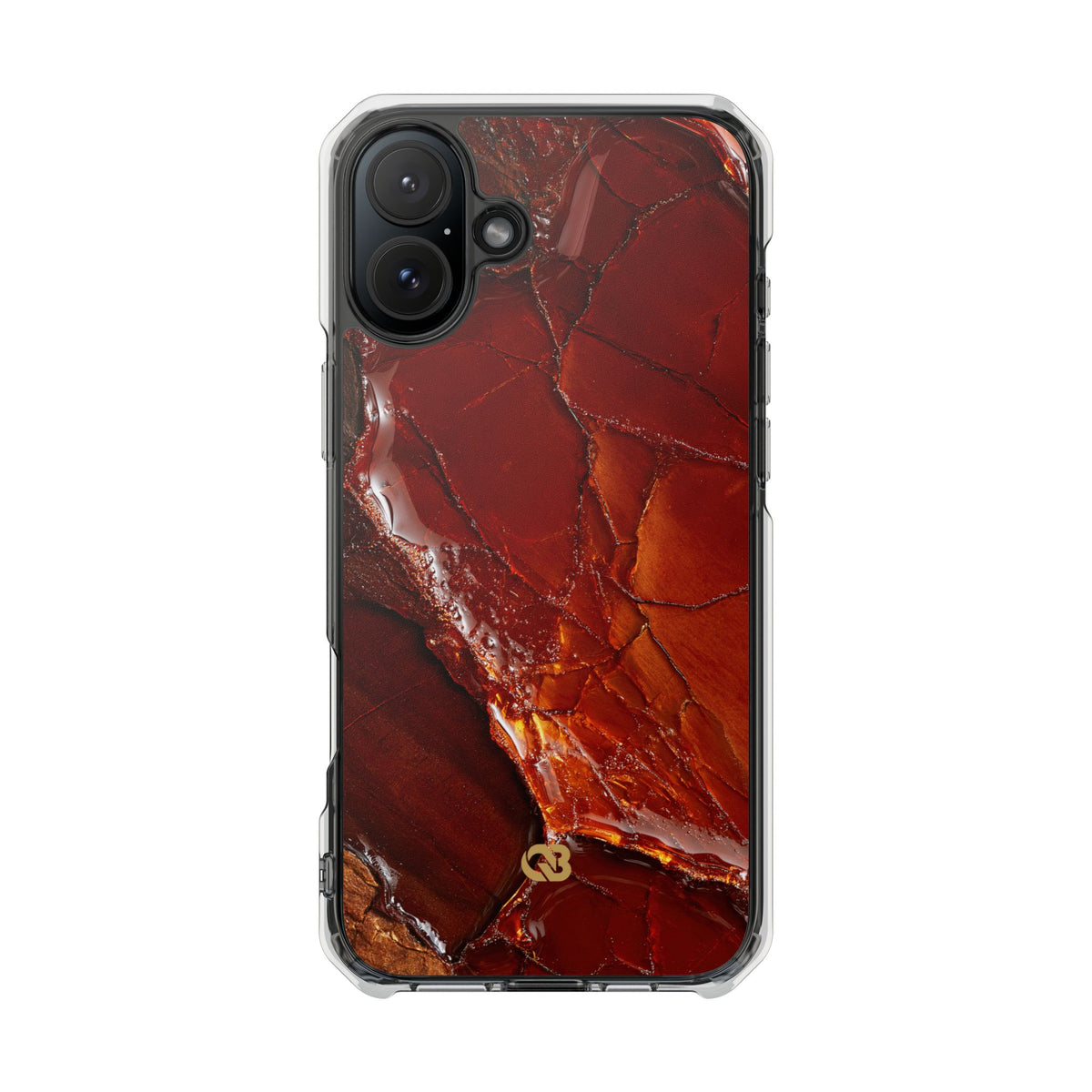 Amber Embrace · Clear Impact Magnetic Phone Case for iPhone · Brown