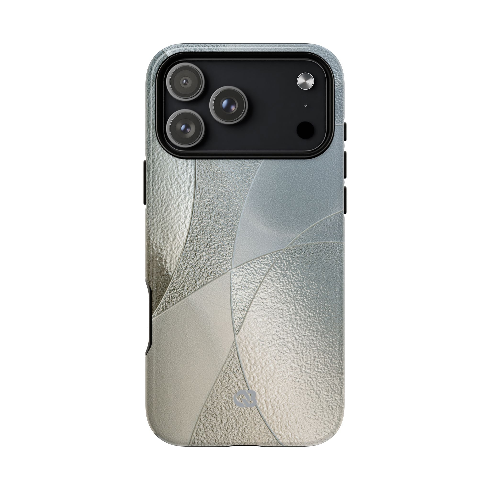 Silver Tough 2.0 Magsafe Phone Case for iPhone - Frosted Silver Mosaic
