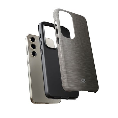 Grey Tough Phone Case for Samsung - Brushed Industrial Steel