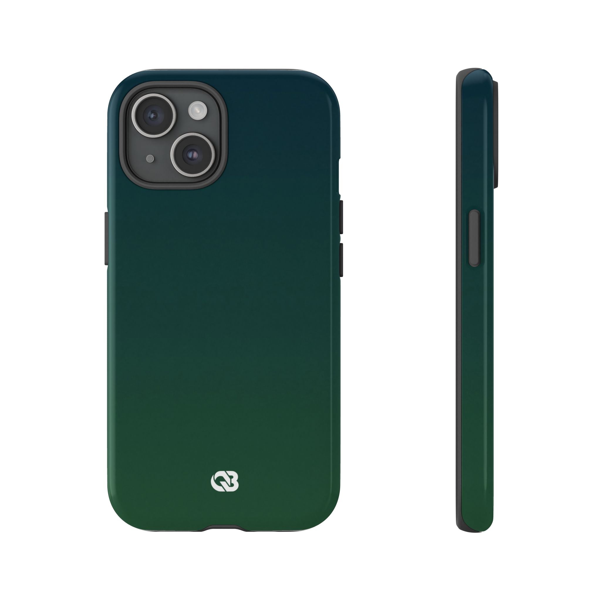 Green Tough Phone Case for iPhone - Midnight Pine Horizon