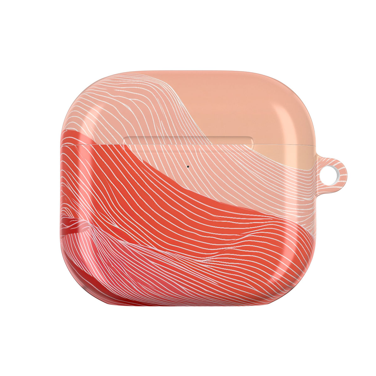 Coral Ridge Contours · Hard Case for AirPods & AirPods Pro · Red