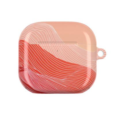 Coral Ridge Contours · Hard Case for AirPods & AirPods Pro · Red