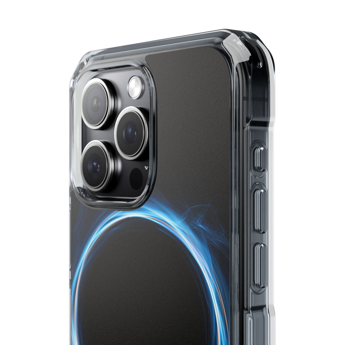 Luminous Corona · Clear Impact Magnetic Phone Case for iPhone · Blue