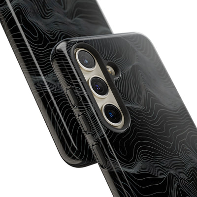 Obsidian Contour Elevation · Tough Phone Case for Samsung · Black