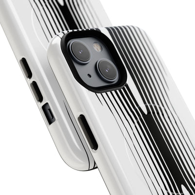 White Tough 2.0 Magsafe Phone Case for iPhone - Kinetic Mono Distortion