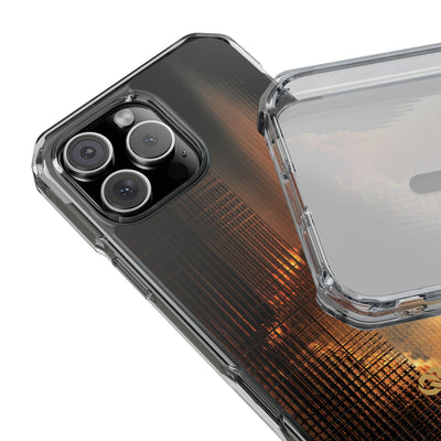 Luminous Grid · Clear Impact Magnetic Phone Case for iPhone · Black