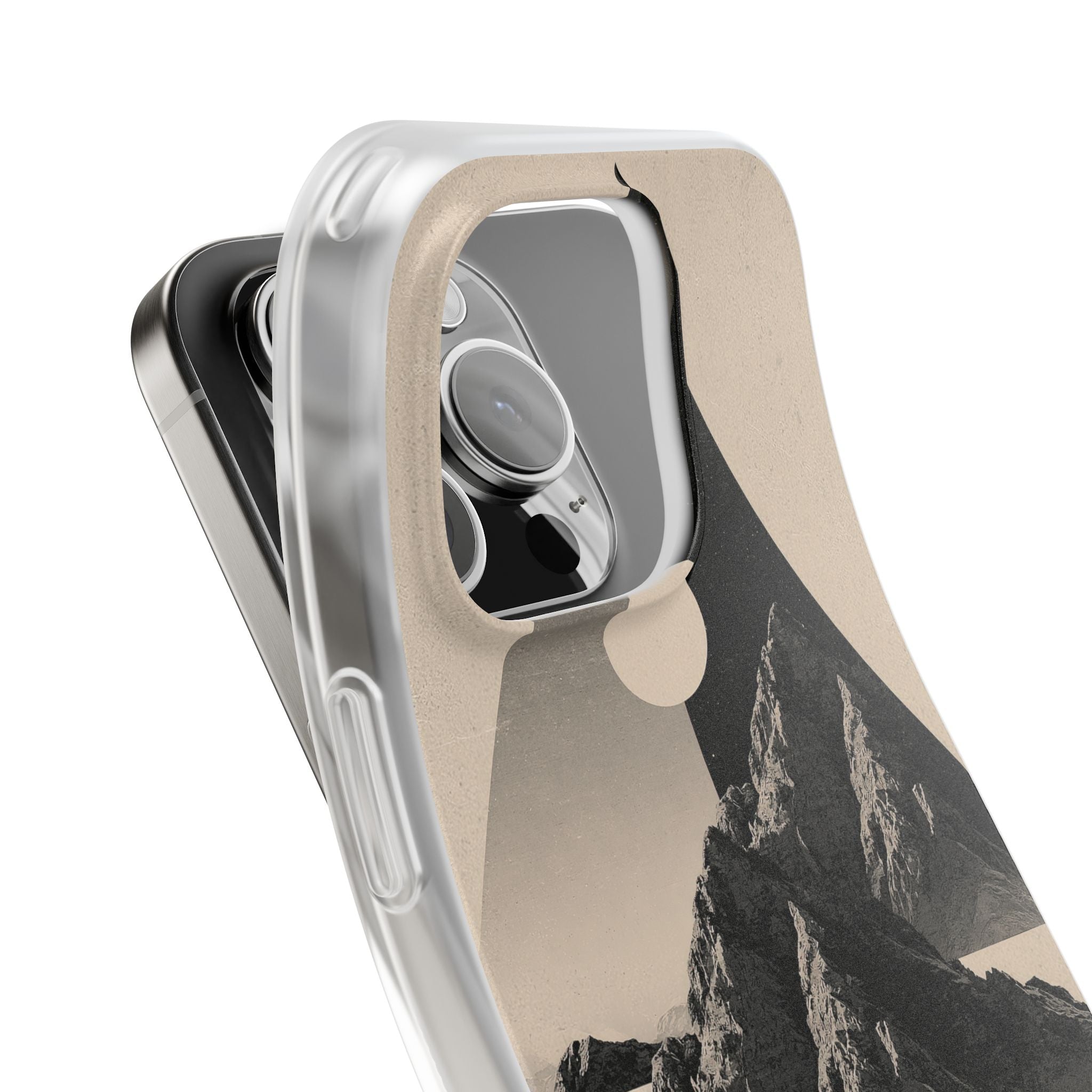 Beige Lite Phone Case for iPhone - Obsidian Summit Parchment