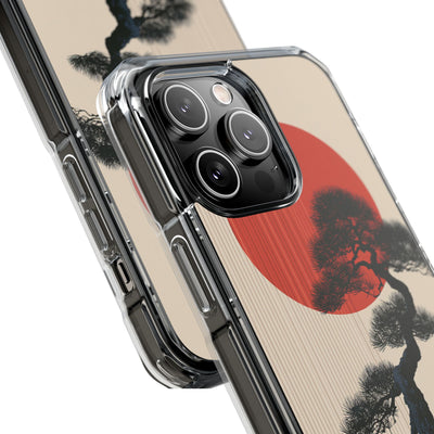 Beige Impact MagSafe Phone Case for iPhone - Kyoto Crimson Pine