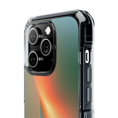 Radiant Contour · Clear Impact Magnetic Phone Case for iPhone · Orange