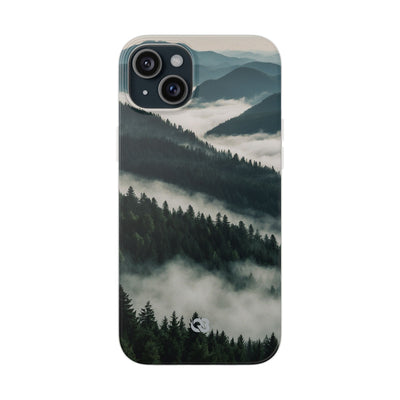 Misty Pine Peaks · Soft Hoesje voor iPhone