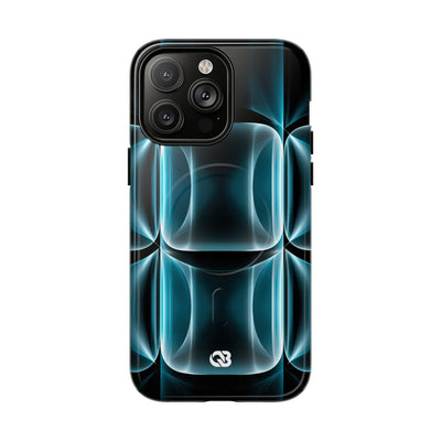 Translucent Cyber Grid · Tough 2.0 Magnetic Phone Case for iPhone · Teal