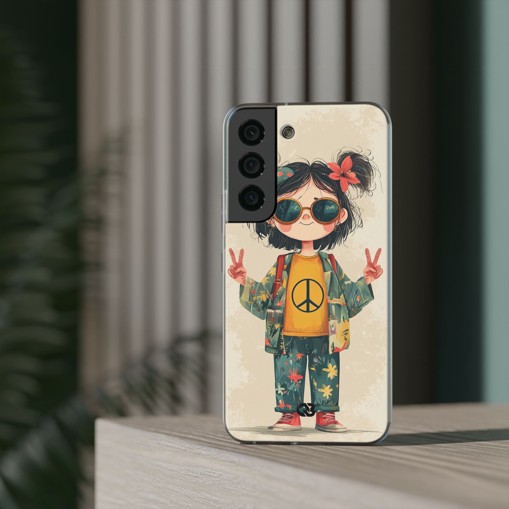 Retro Peace Girl · Soft Θήκη για Samsung