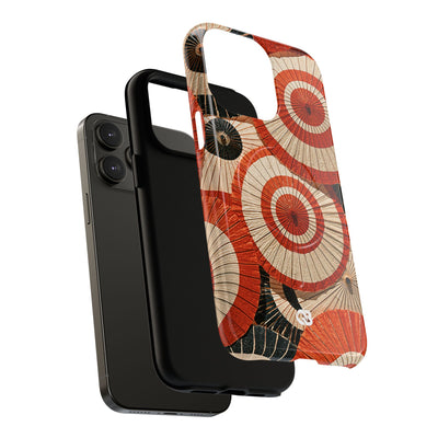 Vermilion Wagasa Motif · Tough 2.0 Magnetic Phone Case for iPhone · Red