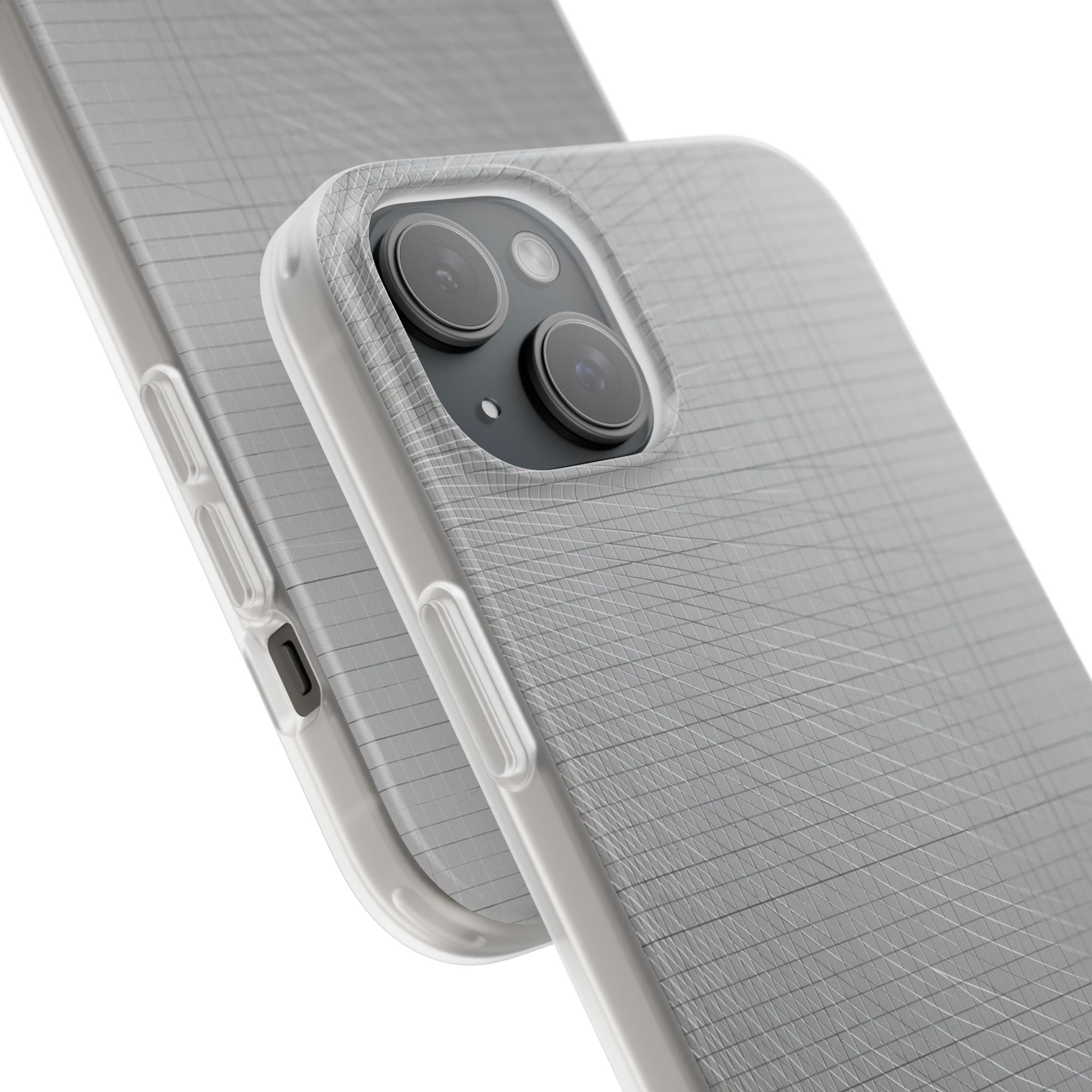 Grey Lite Phone Case for iPhone - Chrome Mesh Warp