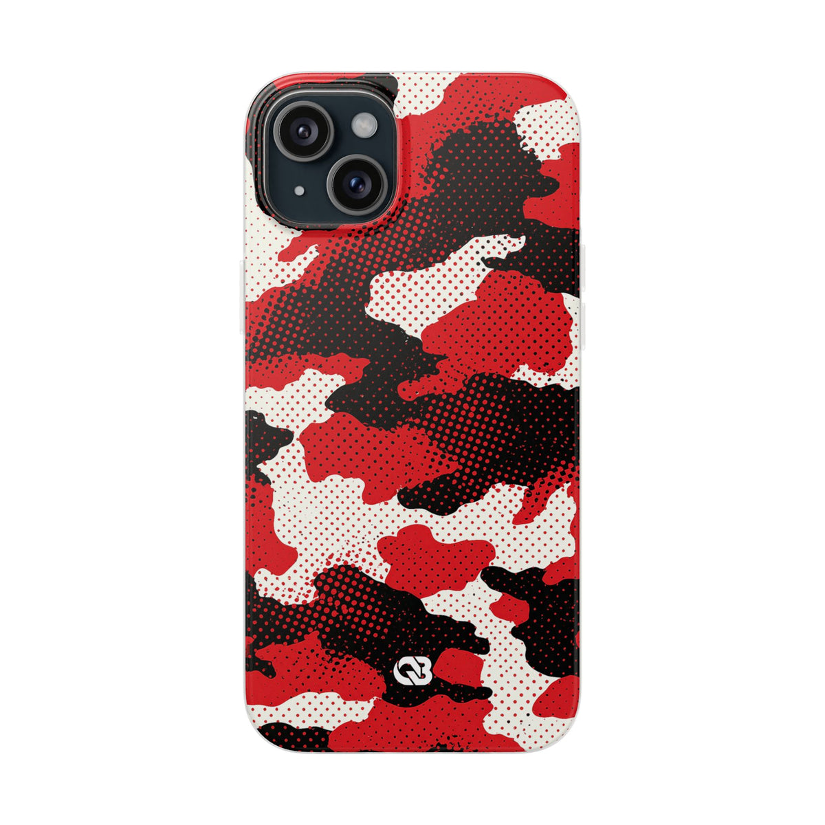 Crimson Halftone Camo · Lite Phone Case for iPhone ·  Red