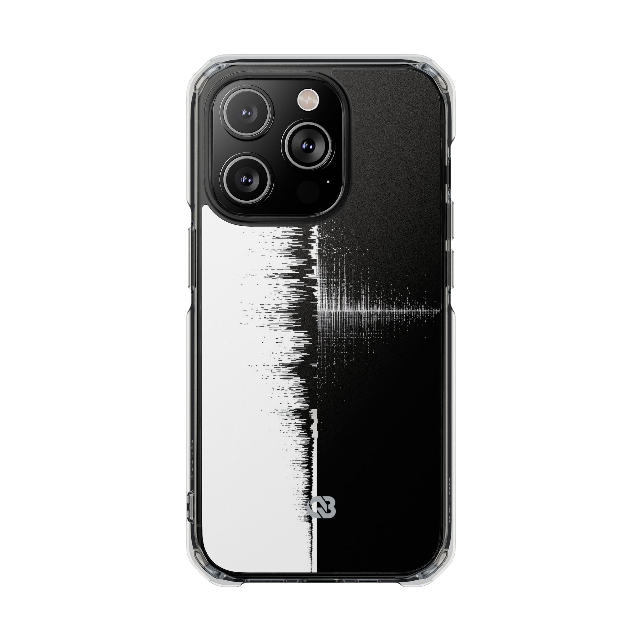Black Impact MagSafe Phone Case for iPhone - Static Signal Split