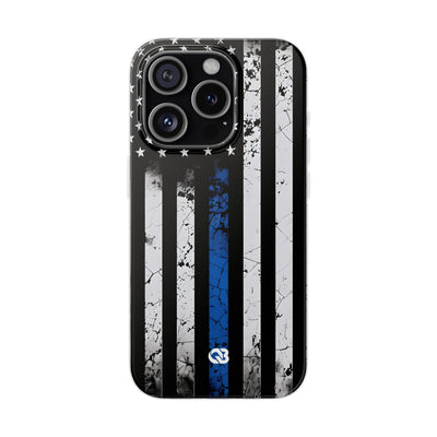 Gritty Cobalt Flag · Soft Phone Case for iPhone