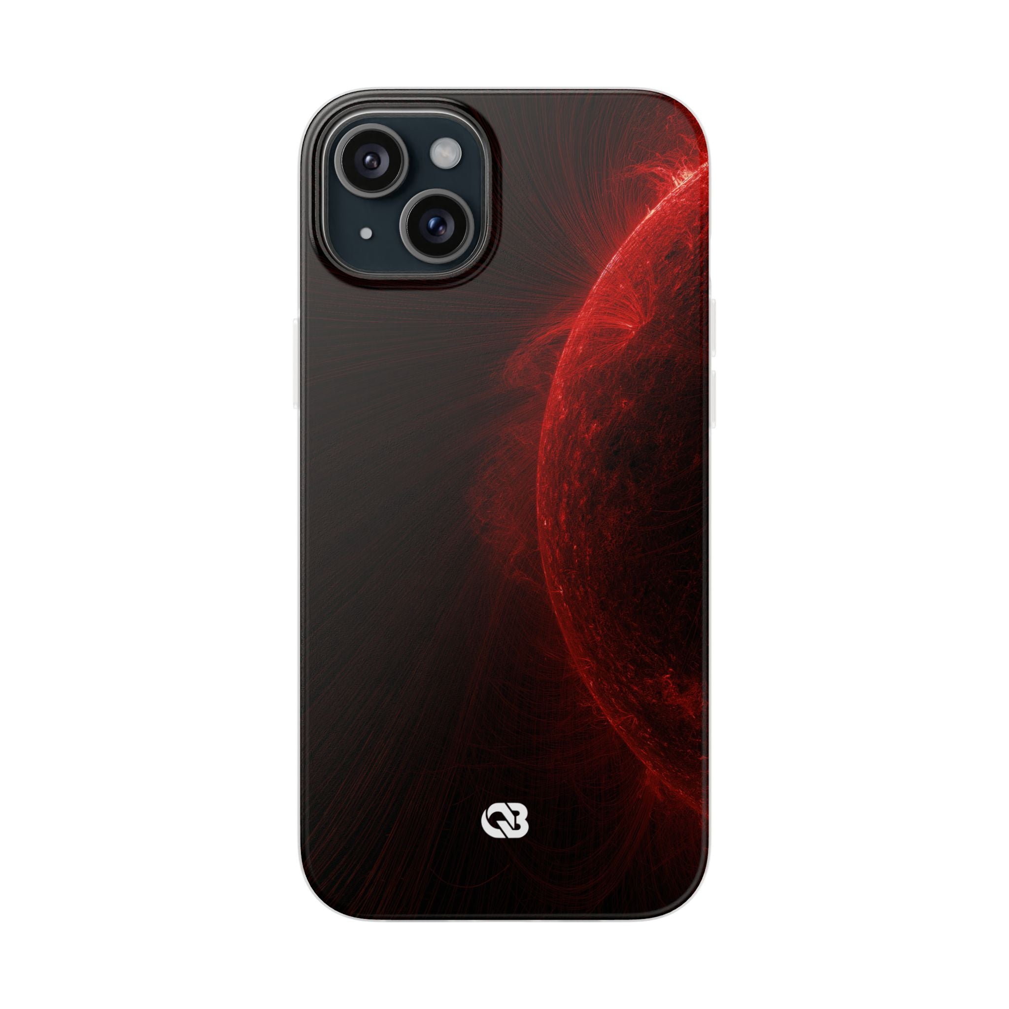 Red Lite Phone Case for iPhone - Solar Crimson Flare