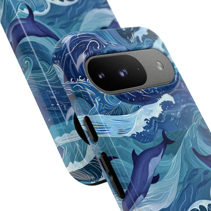 Dolphin Waves Google Pixel 9 Case - Tough