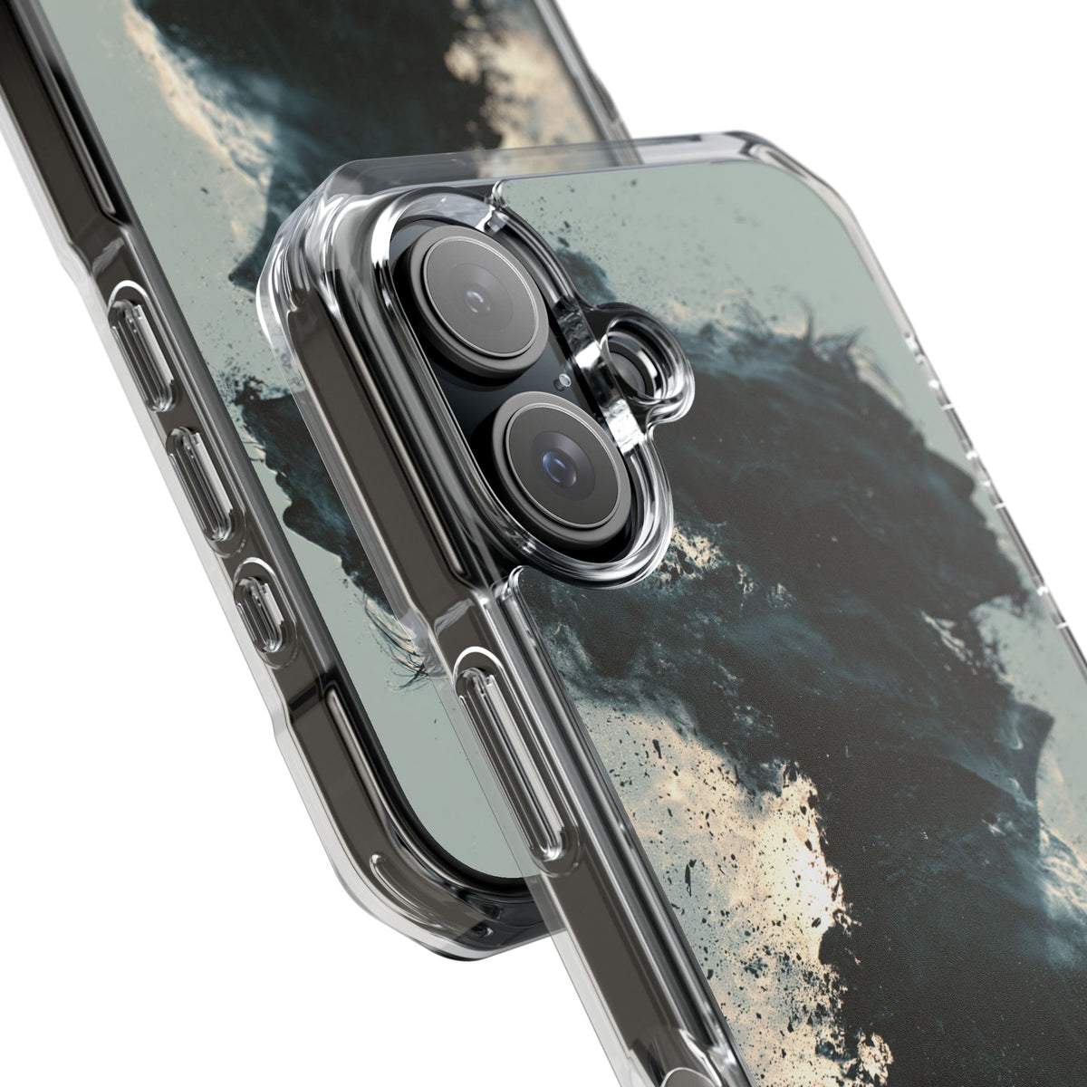 Ashen Dissolution · Clear Impact Magnetic Phone Case for iPhone ·  Black