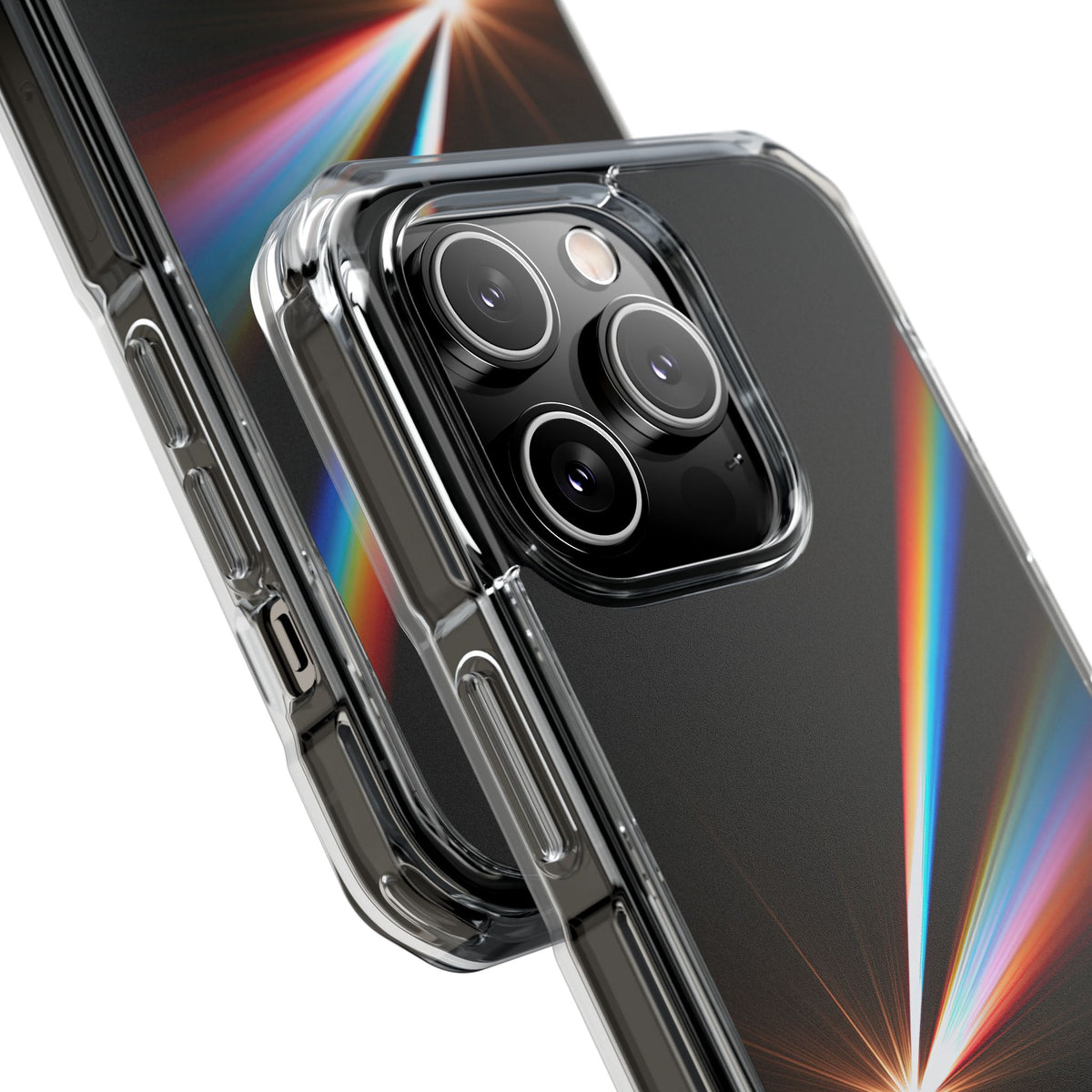Spectral Refraction · Clear Impact Magnetic Phone Case for iPhone · Black