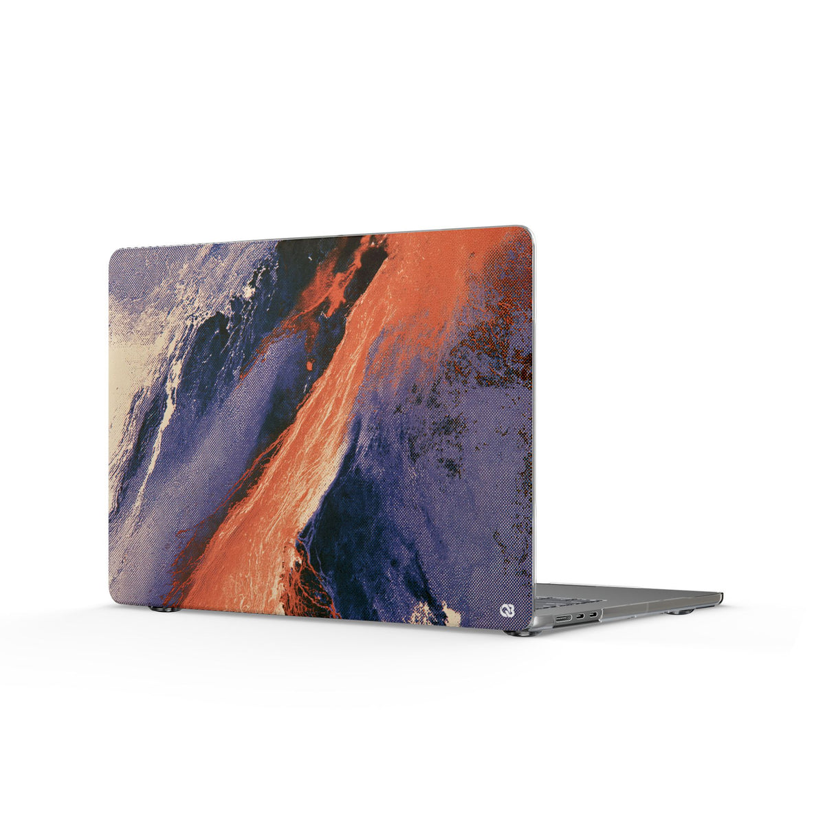 Solar Aura Drift · Clear Hard Case for MacBook · Orange