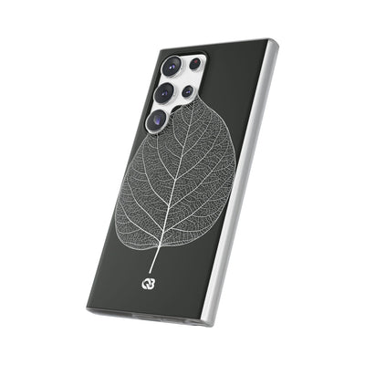 Black Lite Phone Case for Samsung - Bleached Leaf Lattice