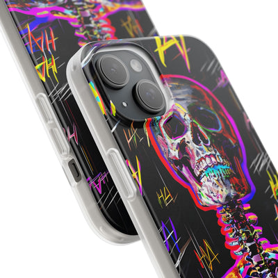 Neon Glitch Skeleton · Soft Handyhülle für iPhone