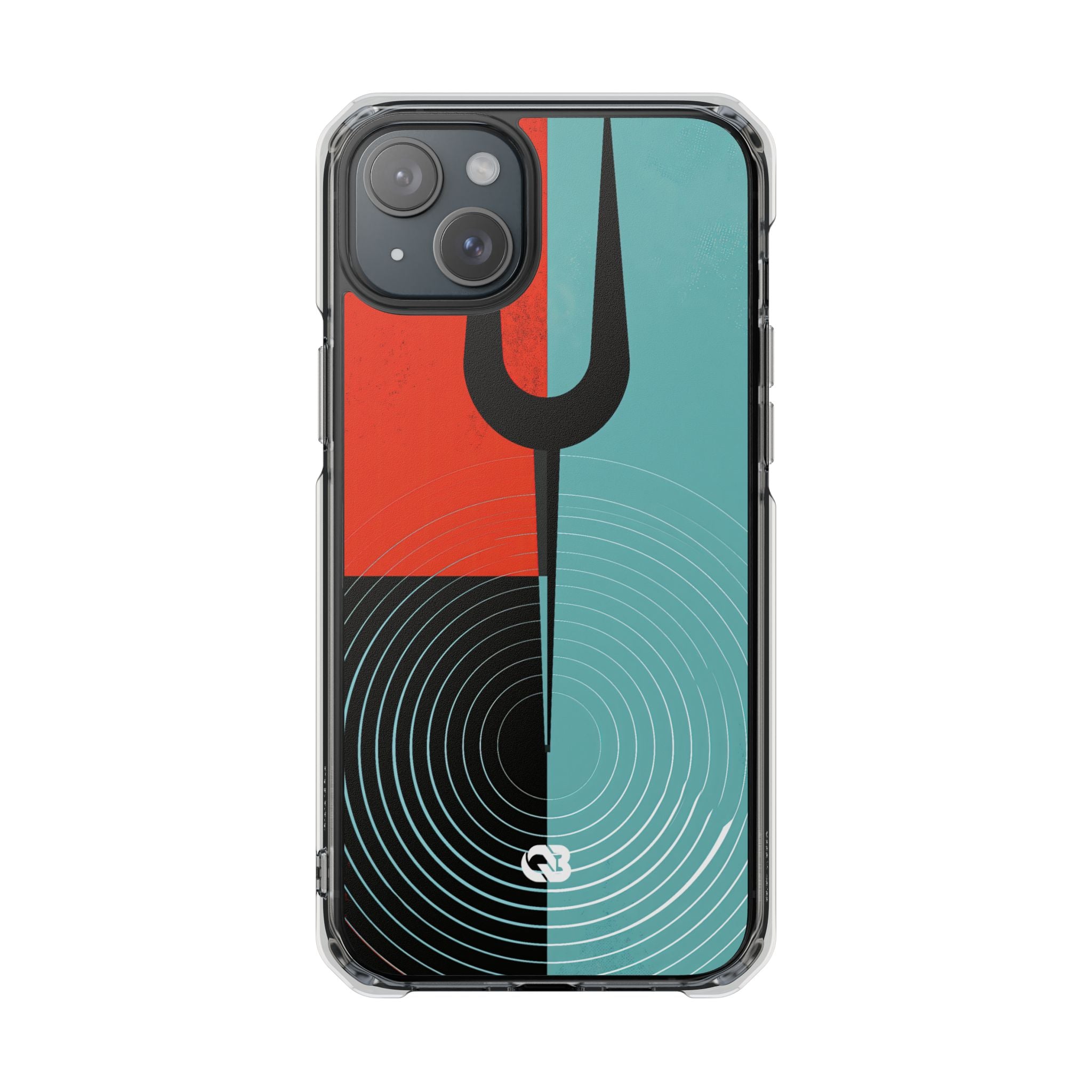 Teal Impact MagSafe Phone Case for iPhone - Sonic Static Split