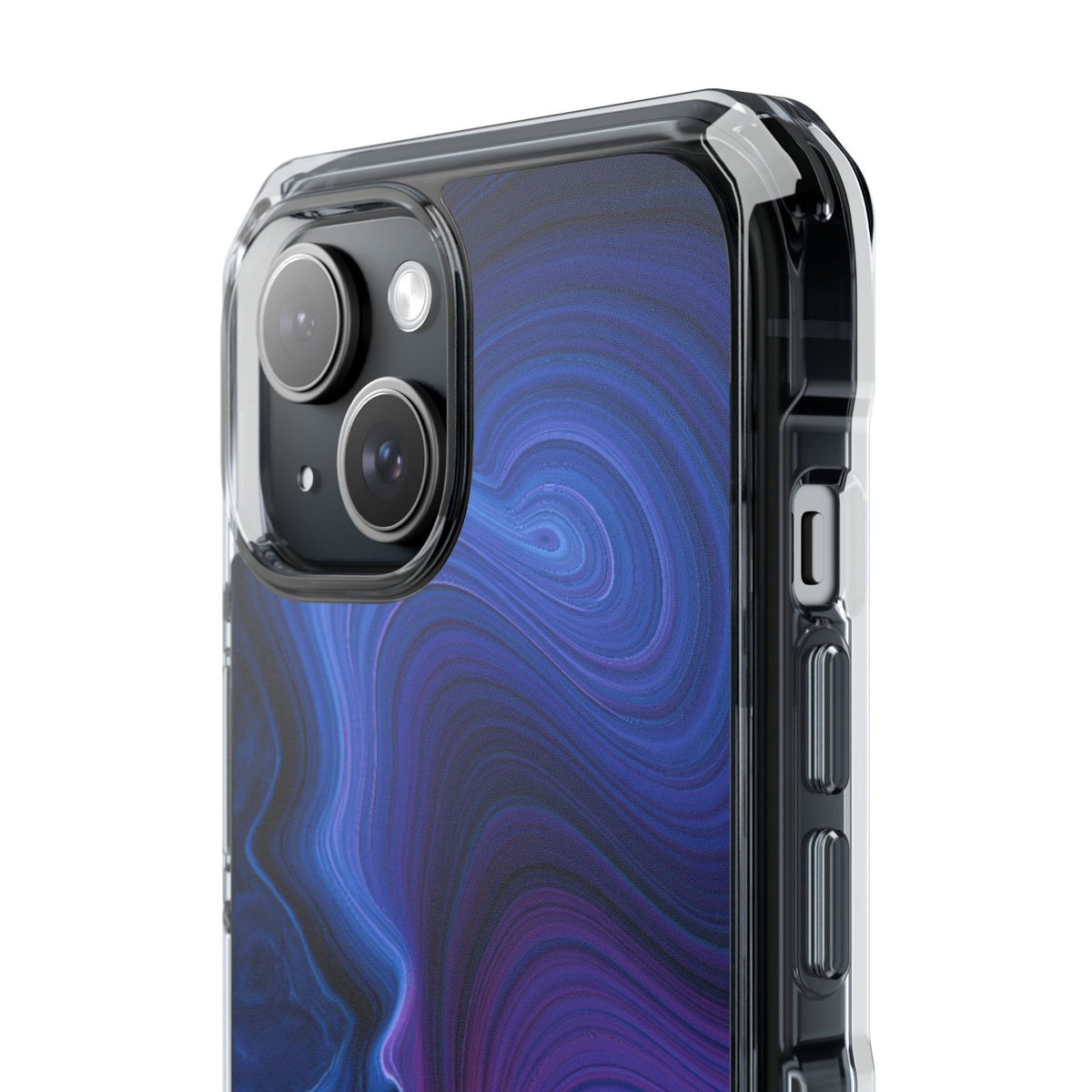Radiant Strata · Clear Impact Magnetic Phone Case for iPhone · Blue