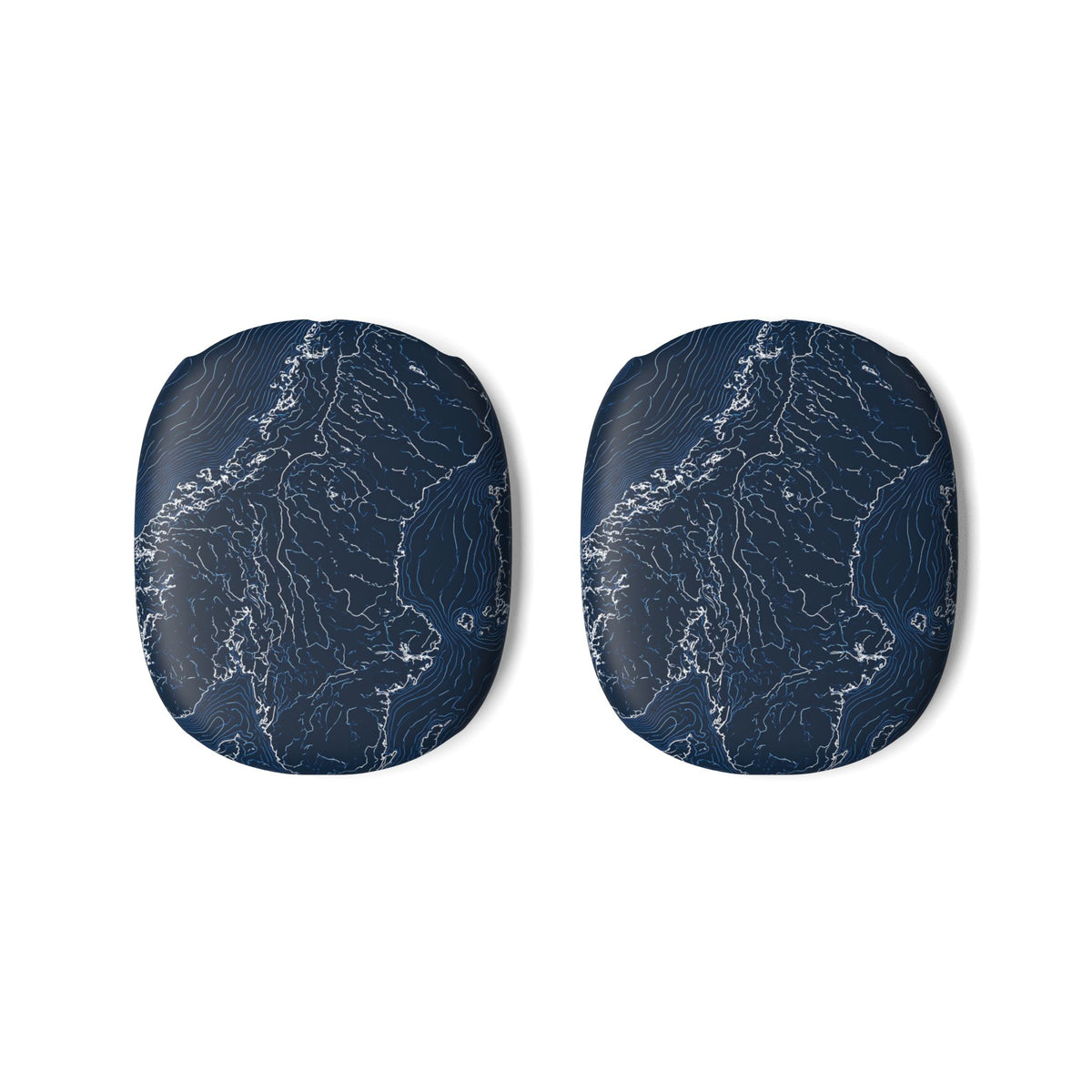 Nordic Contour Chart · Hard Case for AirPods Max · Blue