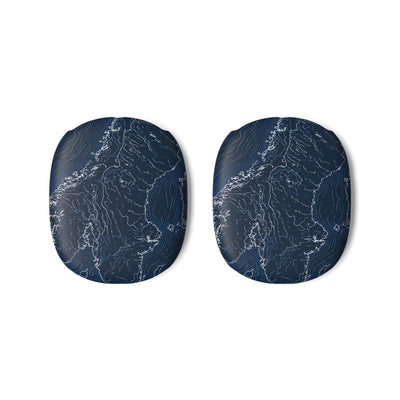Nordic Contour Chart · Hard Case for AirPods Max · Blue