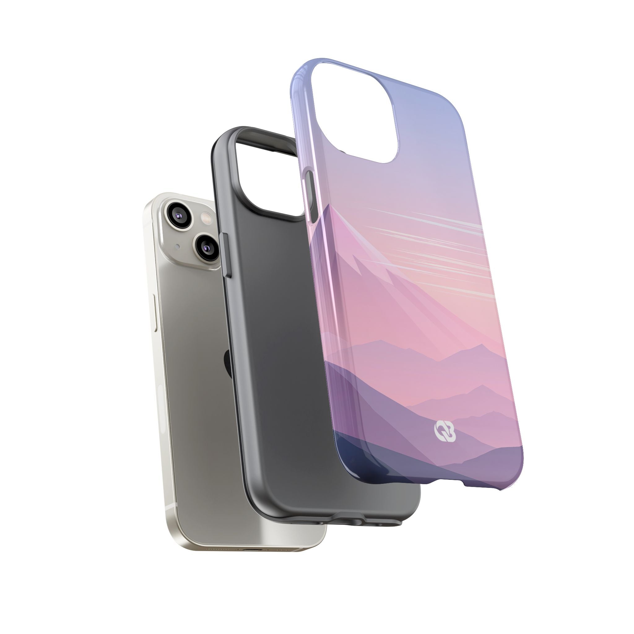 Purple Tough Phone Case for iPhone - Lavender Alpine Dawn