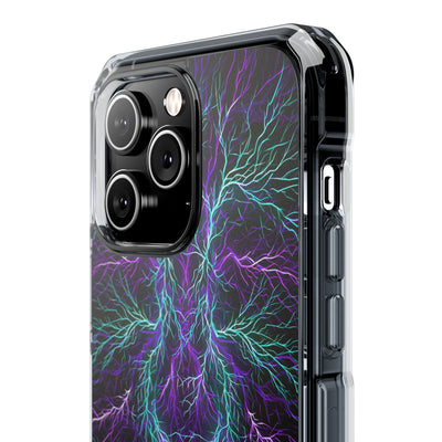 Electric Plasma Arbor · Clear Impact Magnetic Phone Case for iPhone · Purple