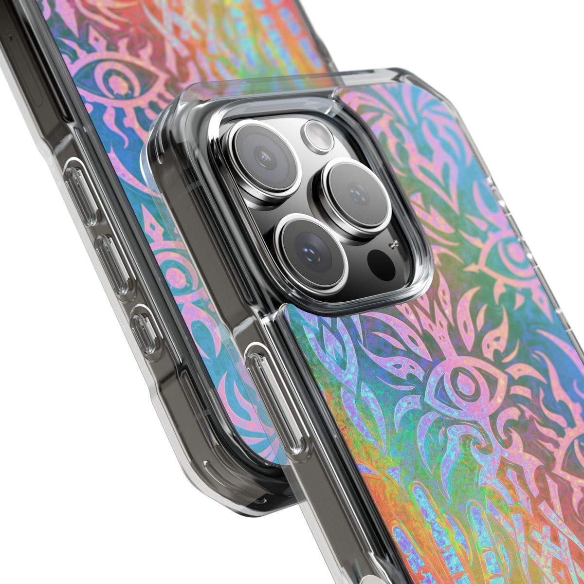 Chromatic Mystic Sigil · Clear Impact Magnetic Phone Case for iPhone · Blue
