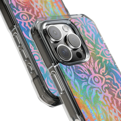 Chromatic Mystic Sigil · Clear Impact Magnetic Phone Case for iPhone · Blue