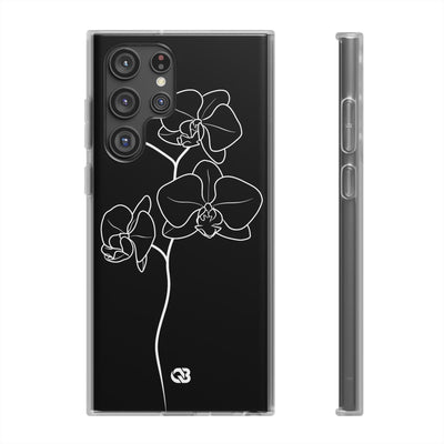 Black Lite Phone Case for Samsung - Noir Alabaster Orchid