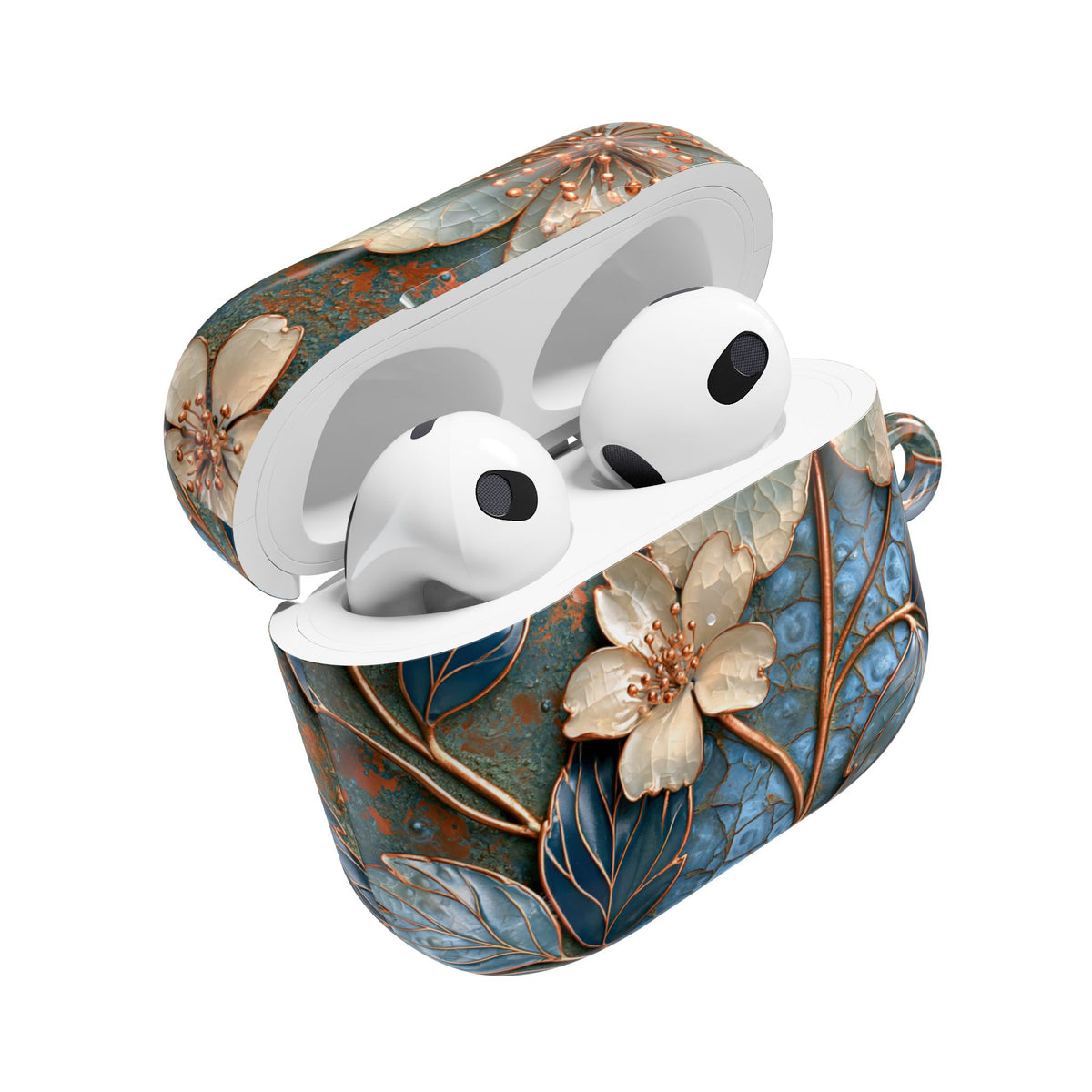 Gilded Blossom Reverie · Hard Case for AirPods & AirPods Pro · Teal