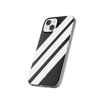 Obsidian White Bars · Soft Handyhülle für iPhone