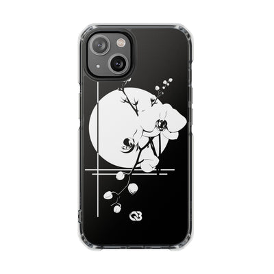 Nocturne Orchid Bloom · Clear Impact Magnetic Phone Case for iPhone ·  Black