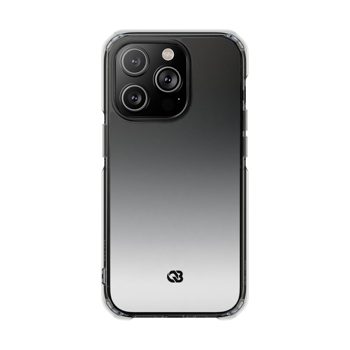 Noir Ombre Fade · Clear Impact Magnetic Phone Case for iPhone ·  Black
